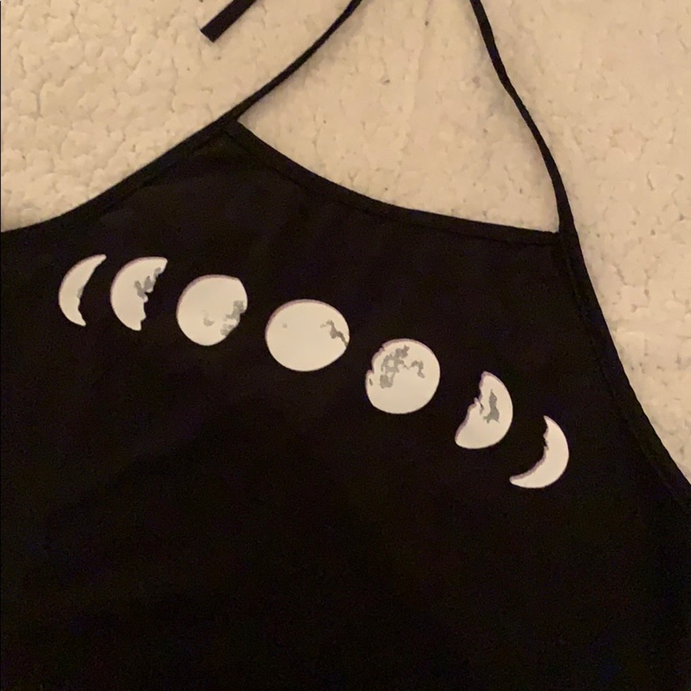 Moon Phases Halter Crop Top